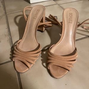 schutz suede heels